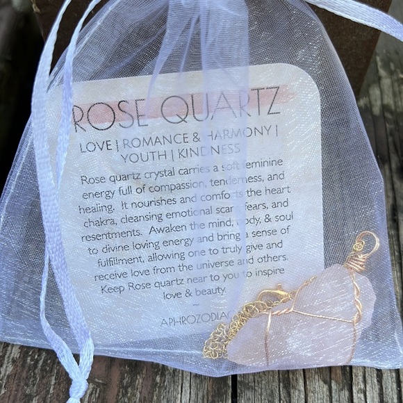 Rose Quartz Romance Crystal Pendant | Aphrozodiac - Picture 5 of 5